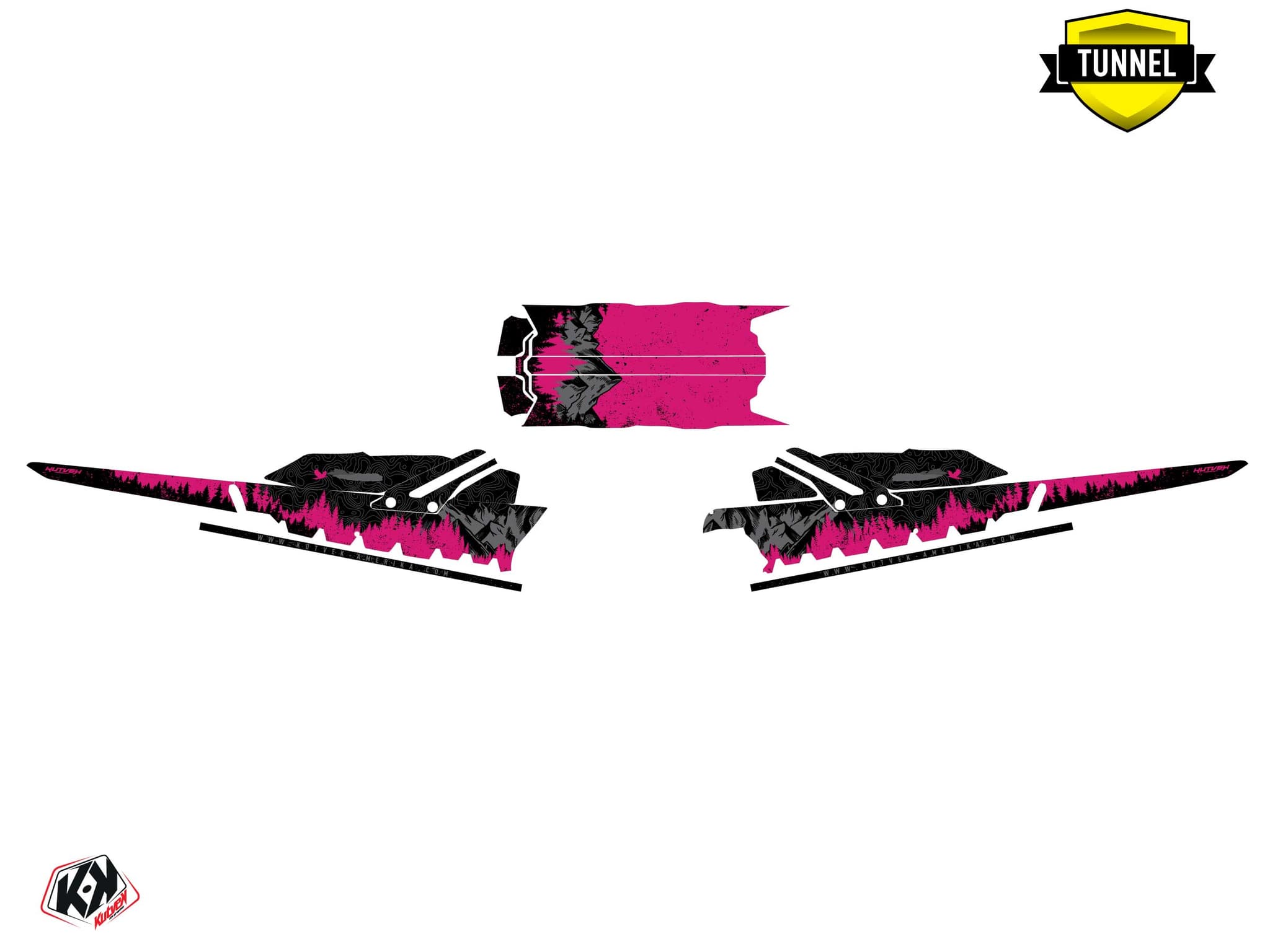 snowmobile skidoo backcountry sport sight black-pink  graphic kit | Skidoo | Kutvek - View 5