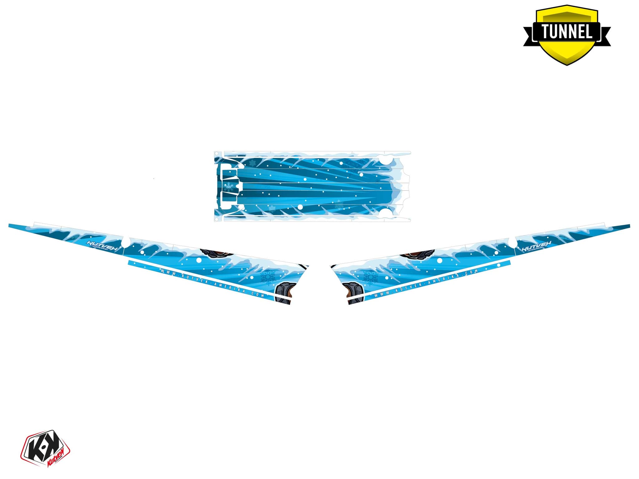 Graphic Kit Snowmobile Polaris RMK Pro Axys Xena Blue | Polaris | Kutvek - View 5