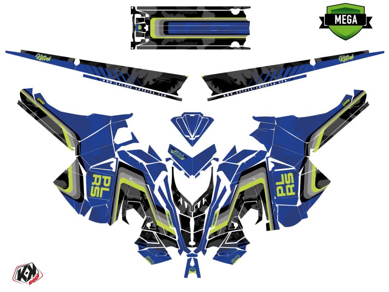 Snowmobile POLARIS RMK PRO AXYS RACE Blue graphic kit | Polaris | Kutvek - View 4