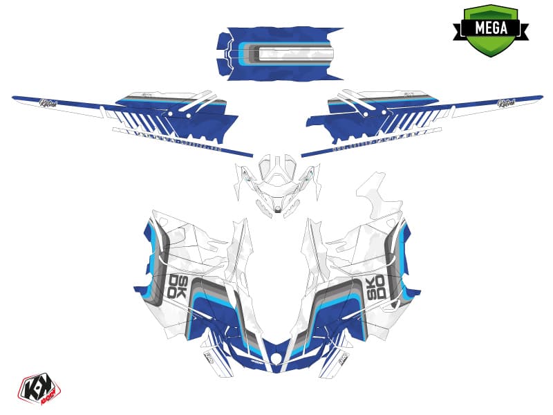 snowmobile skidoo backcountry sport race blue serie graphic kit | Skidoo | Kutvek - View 4