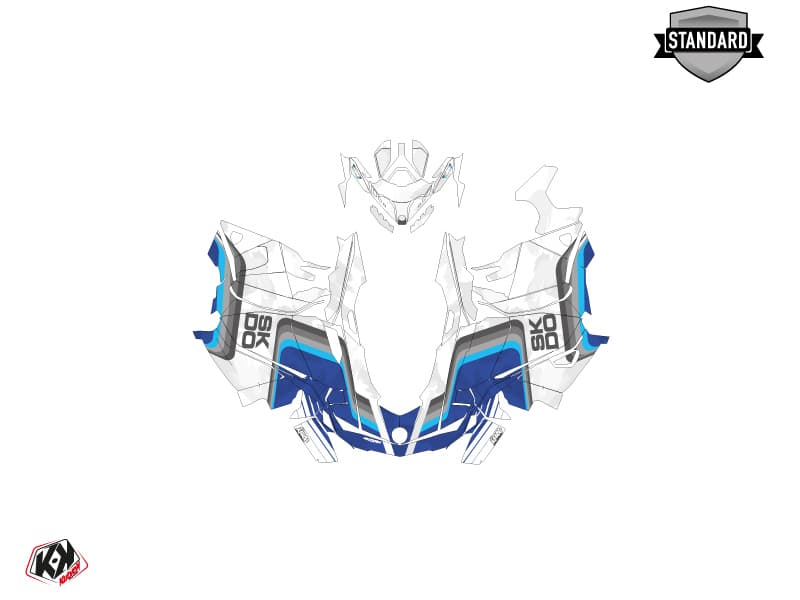 Kit graphique Motoneige SKIDOO GRAND TOURING LIMITED 600R E-TEC RACE Bleu | Skidoo | Kutvek - View 2