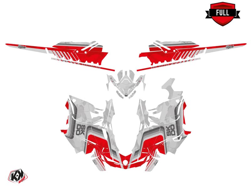 snowmobile skidoo backcountry sport race grey  graphic kit | Skidoo | Kutvek - View 3