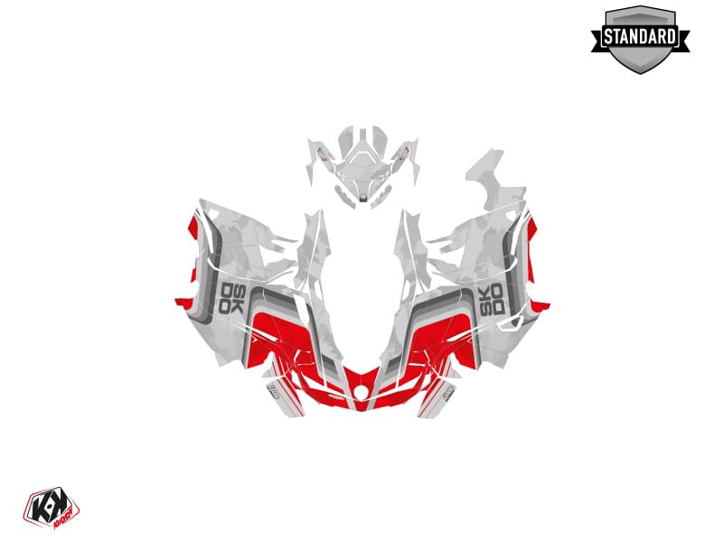 Kit graphique Motoneige SKIDOO GRAND TOURING LIMITED 600R E-TEC RACE Gris | Skidoo | Kutvek - View 2