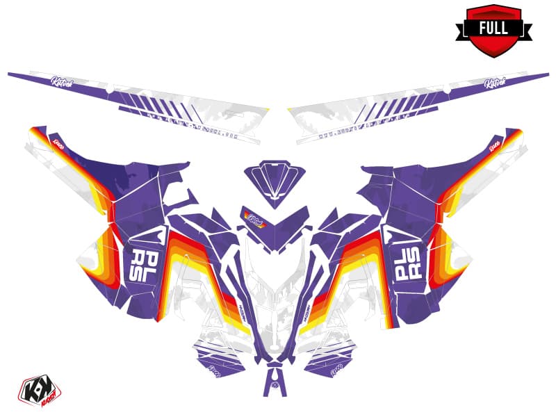 Snowmobile POLARIS RMK PRO AXYS RACE Mauve graphic kit | Polaris | Kutvek - View 3