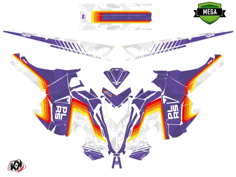 Snowmobile POLARIS RMK PRO AXYS RACE Mauve graphic kit | Polaris | Kutvek - View 4