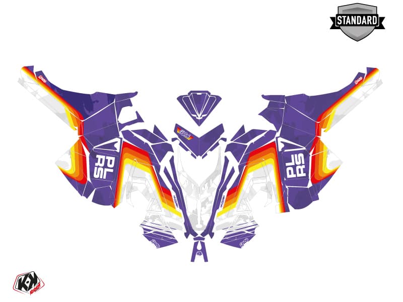 Snowmobile POLARIS SWITCHBACK SP RACE Mauve graphic kit | Polaris | Kutvek - View 2