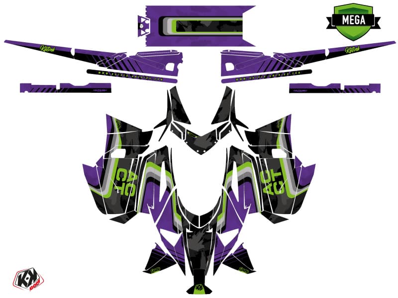 Graphic Kit Snowmobile Arctic Cat M Alpha One Race Purple | Arctic Cat | Kutvek - View 4