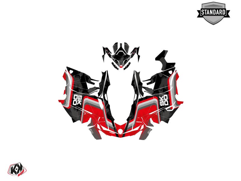 Kit graphique Motoneige SKIDOO GRAND TOURING LIMITED 600R E-TEC RACE Rouge | Skidoo | Kutvek - View 2