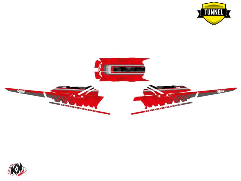 snowmobile skidoo backcountry sport race red  graphic kit | Skidoo | Kutvek - View 5