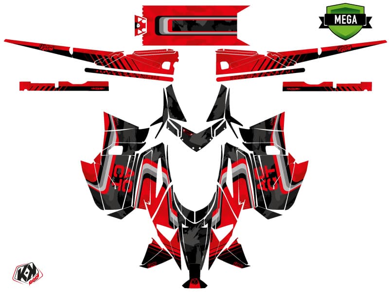 Graphic Kit Snowmobile Arctic Cat M Alpha One Race Red | Arctic Cat | Kutvek - View 4