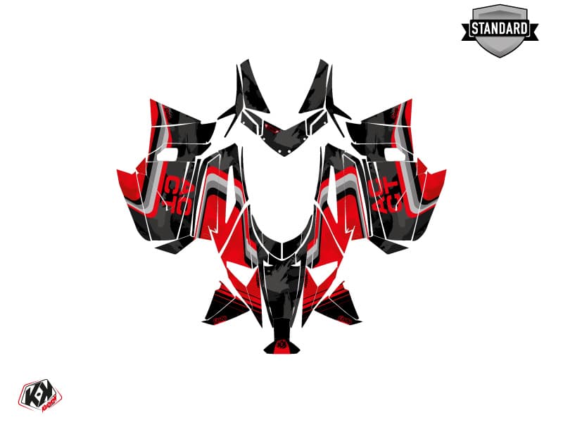 Kit graphique Motoneige ARCTIC CAT NORSEMAN X 8000 RACE Rouge | Arctic Cat | Kutvek - View 2