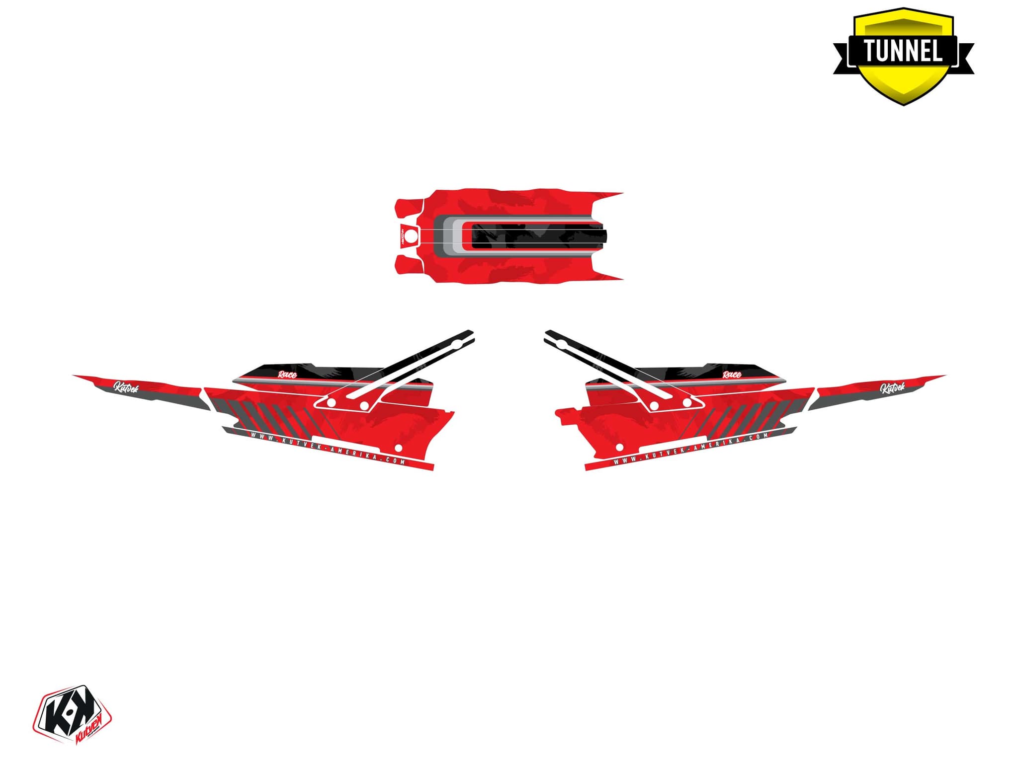 kit graphique motoneige lynx boondocker ds race rouge | Lynx | Kutvek - View 5