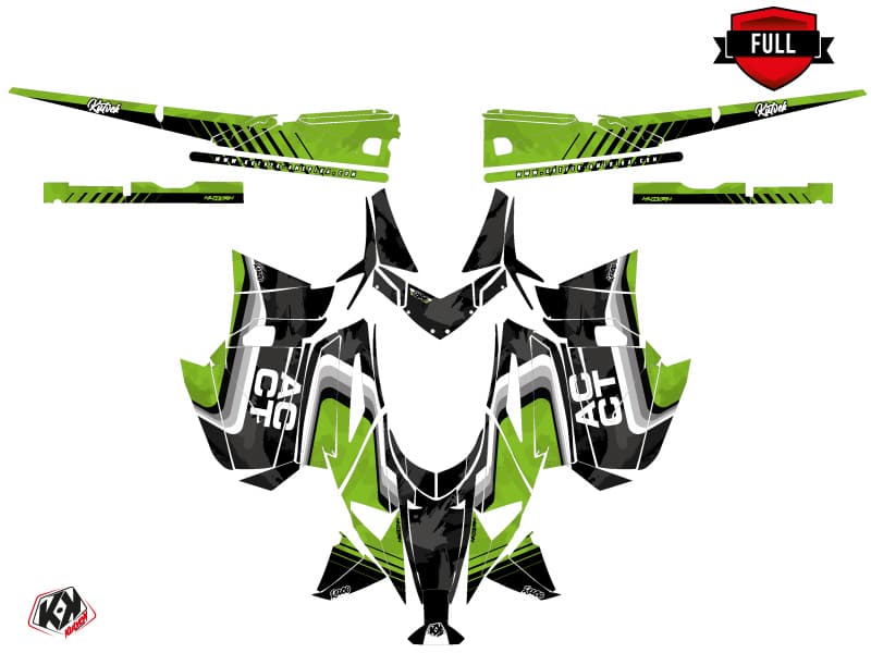Graphic Kit Snowmobile Arctic Cat M Alpha One Race Green | Arctic Cat | Kutvek - View 3