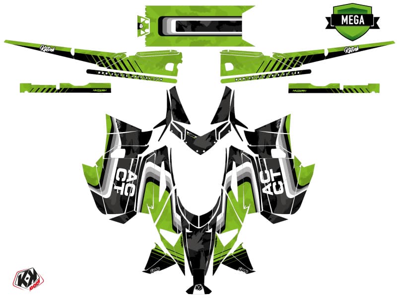 Graphic Kit Snowmobile Arctic Cat M Alpha One Race Green | Arctic Cat | Kutvek - View 4