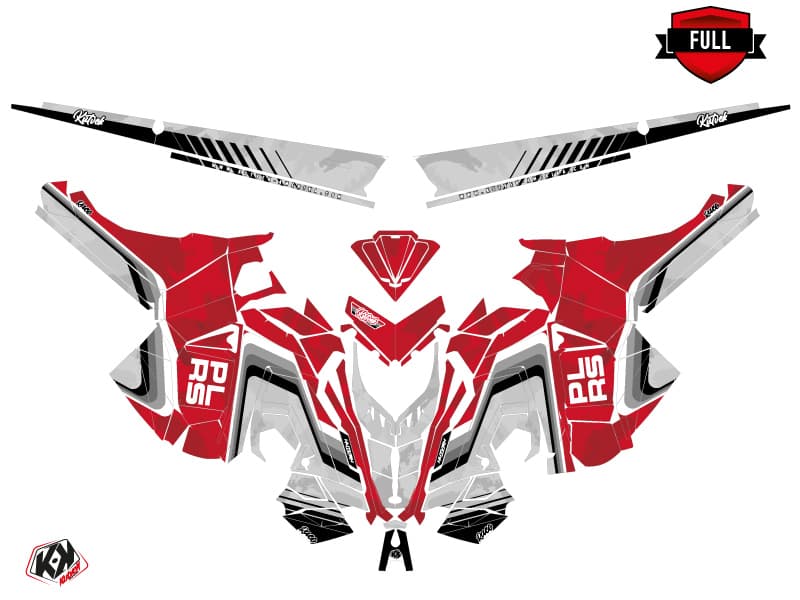 Snowmobile POLARIS RMK PRO AXYS RACE Red-Grey graphic kit | Polaris | Kutvek - View 3