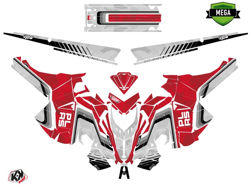 Snowmobile POLARIS RMK PRO AXYS RACE Red-Grey graphic kit | Polaris | Kutvek - View 4