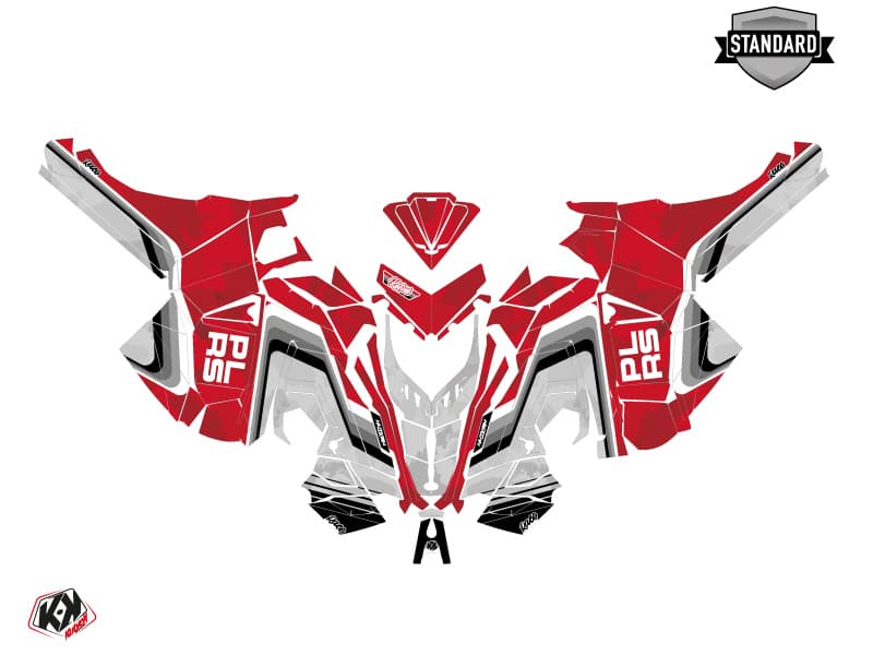 Snowmobile POLARIS RMK PRO AXYS RACE Red-Grey graphic kit | Polaris | Kutvek - View 2