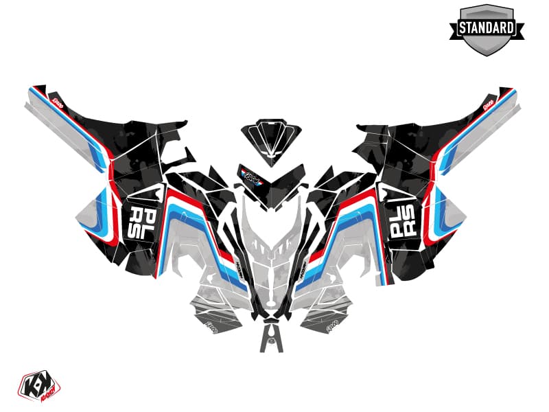 Kit graphique Motoneige POLARIS INDY EVO RACE Noir | Polaris | Kutvek - View 2