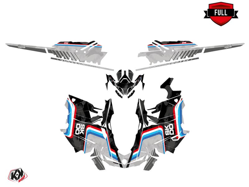 snowmobile skidoo backcountry sport race black  graphic kit | Skidoo | Kutvek - View 3