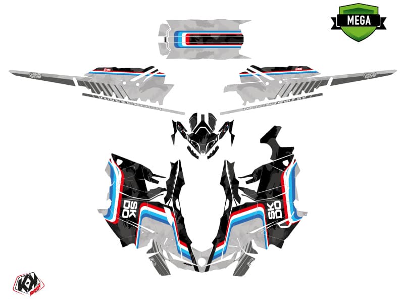 snowmobile skidoo backcountry sport race black  graphic kit | Skidoo | Kutvek - View 4