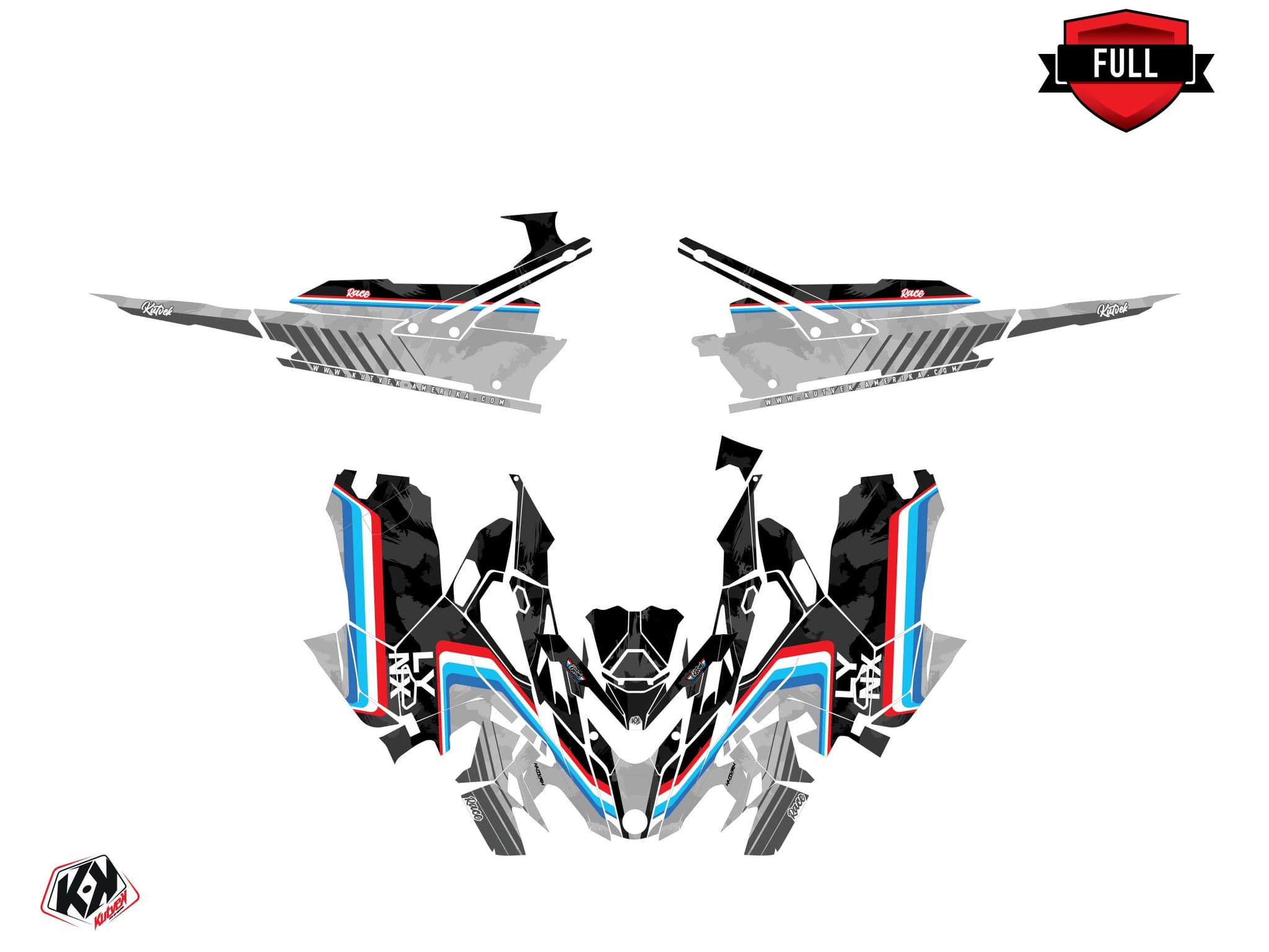 kit graphique motoneige lynx boondocker ds race noir | Lynx | Kutvek - View 3