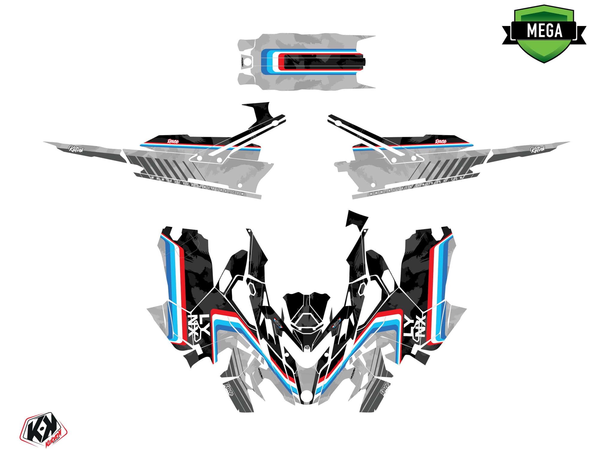 kit graphique motoneige lynx boondocker ds race noir | Lynx | Kutvek - View 4