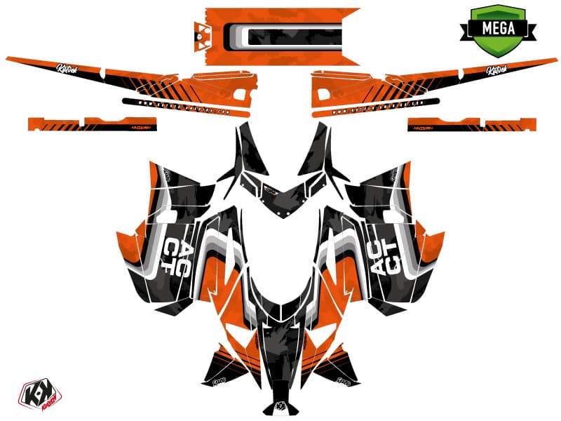 Graphic Kit Snowmobile Arctic Cat M Alpha One Race Orange | Arctic Cat | Kutvek - View 4