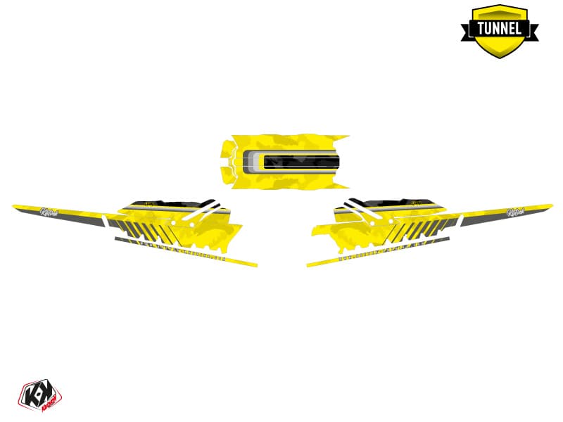 snowmobile skidoo backcountry sport race yellow  graphic kit | Skidoo | Kutvek - View 5
