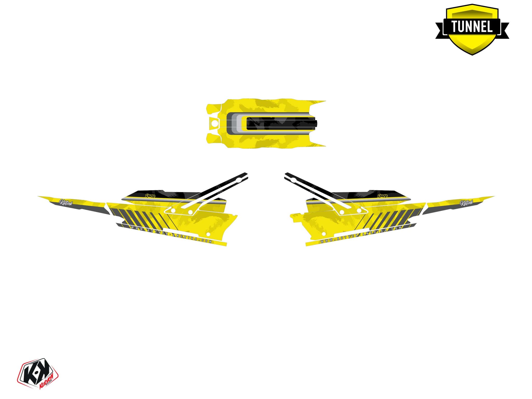 snowmobile lynx boondocker ds race yellow  graphic kit | Lynx | Kutvek - View 5