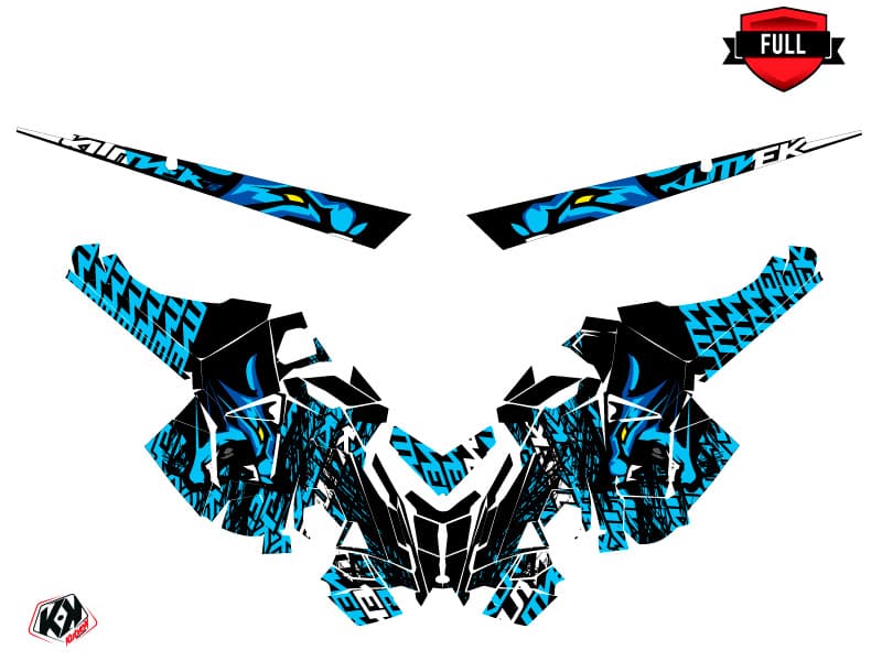 Graphic Kit Snowmobile Polaris RMK Pro Axys Keen Blue | Polaris | Kutvek - View 3