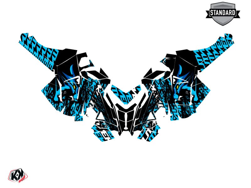 Graphic Kit Snowmobile Polaris RMK Pro Axys Keen Blue | Polaris | Kutvek - View 2