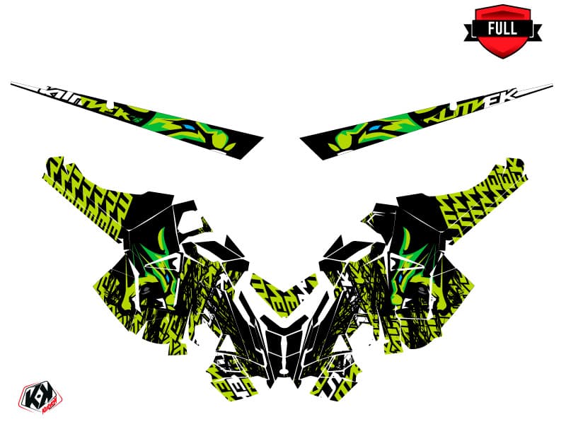 Graphic Kit Snowmobile Polaris RMK Pro Axys Keen Green | Polaris | Kutvek - View 3