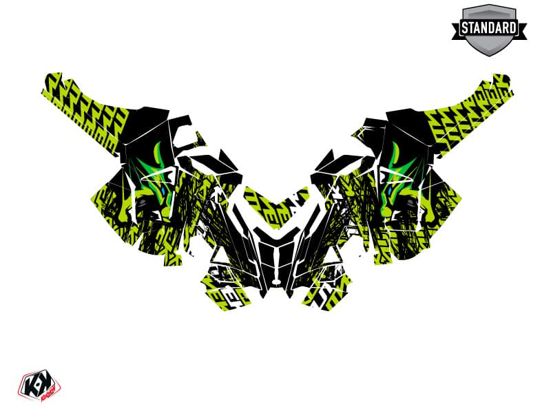 Graphic Kit Snowmobile Polaris RMK Pro Axys Keen Green | Polaris | Kutvek - View 2