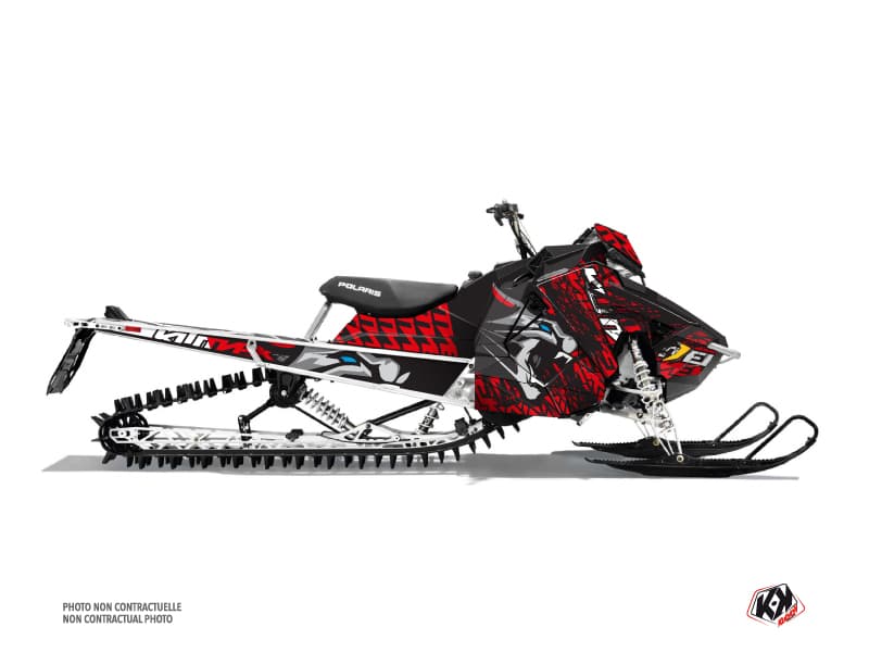 Graphic Kit Snowmobile Polaris RMK Pro Axys Keen Grey-Red