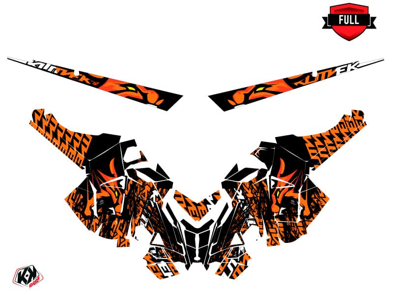 Graphic Kit Snowmobile Polaris RMK Pro Axys Keen Orange | Polaris | Kutvek - View 3