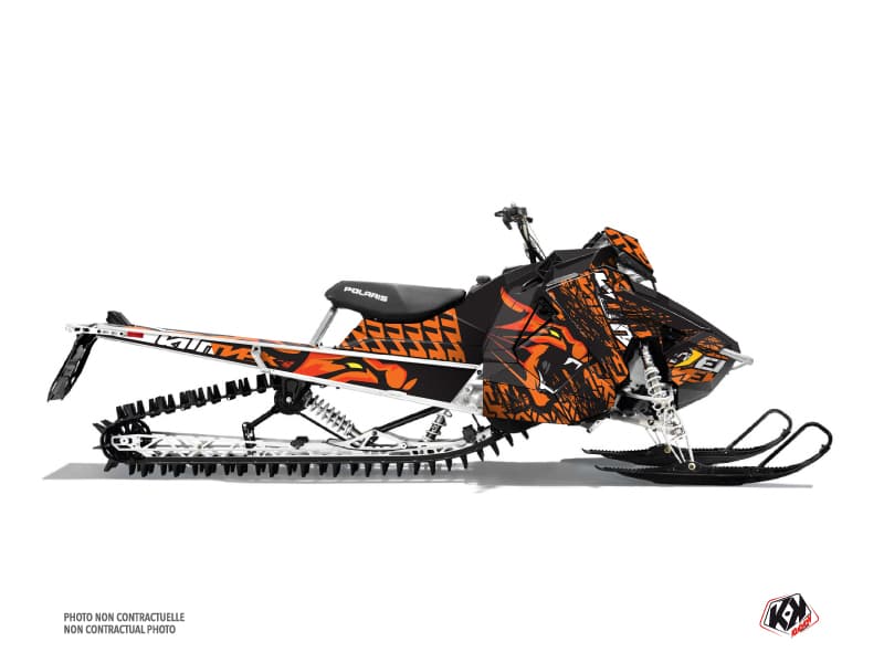 Graphic Kit Snowmobile Polaris RMK Pro Axys Keen Orange