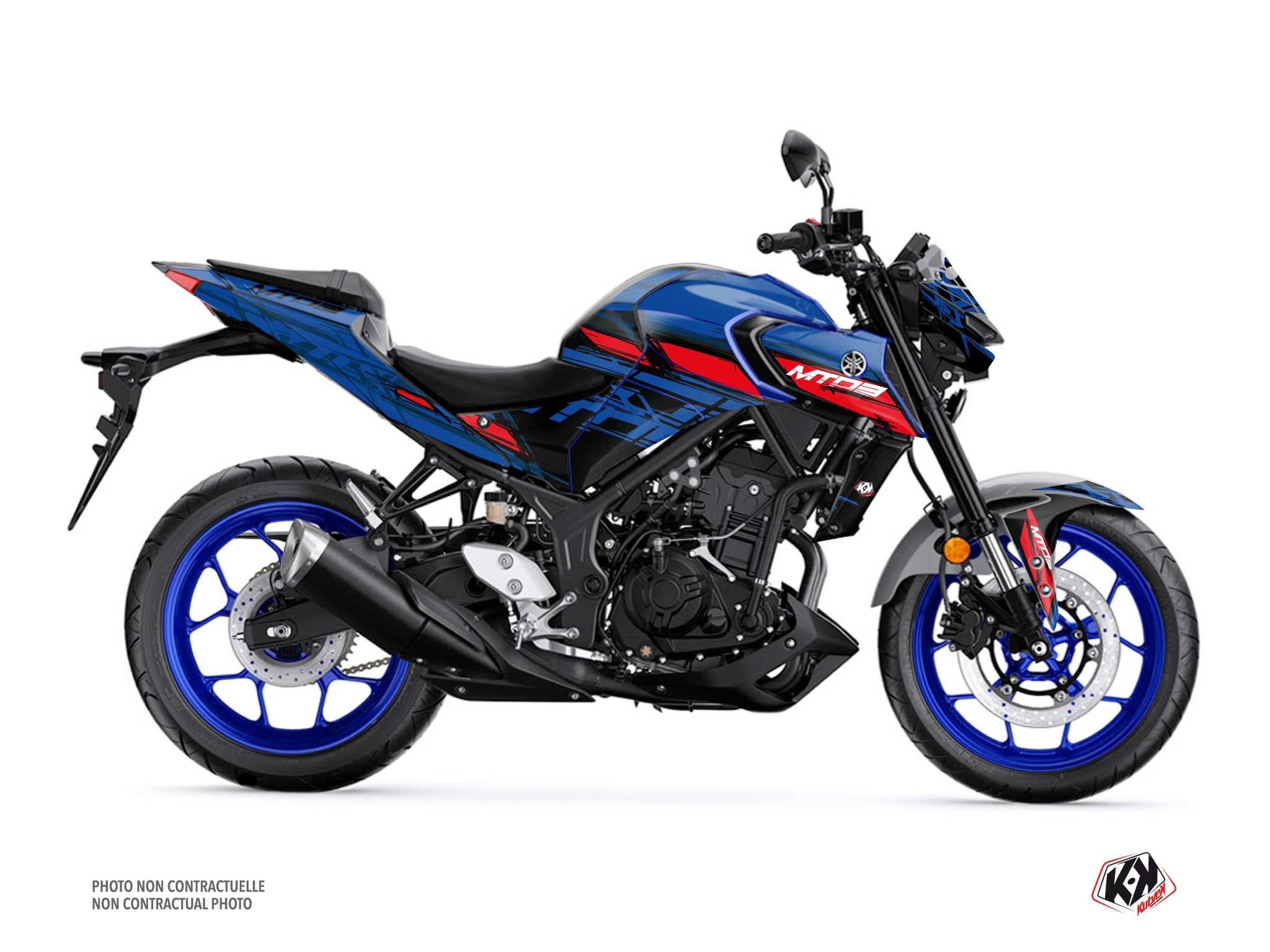 kit graphique moto yamaha mt 03 channel bleu