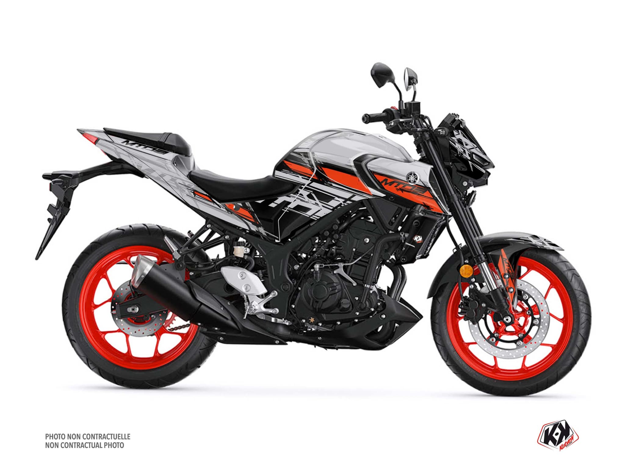 kit graphique moto yamaha mt 03 channel gris