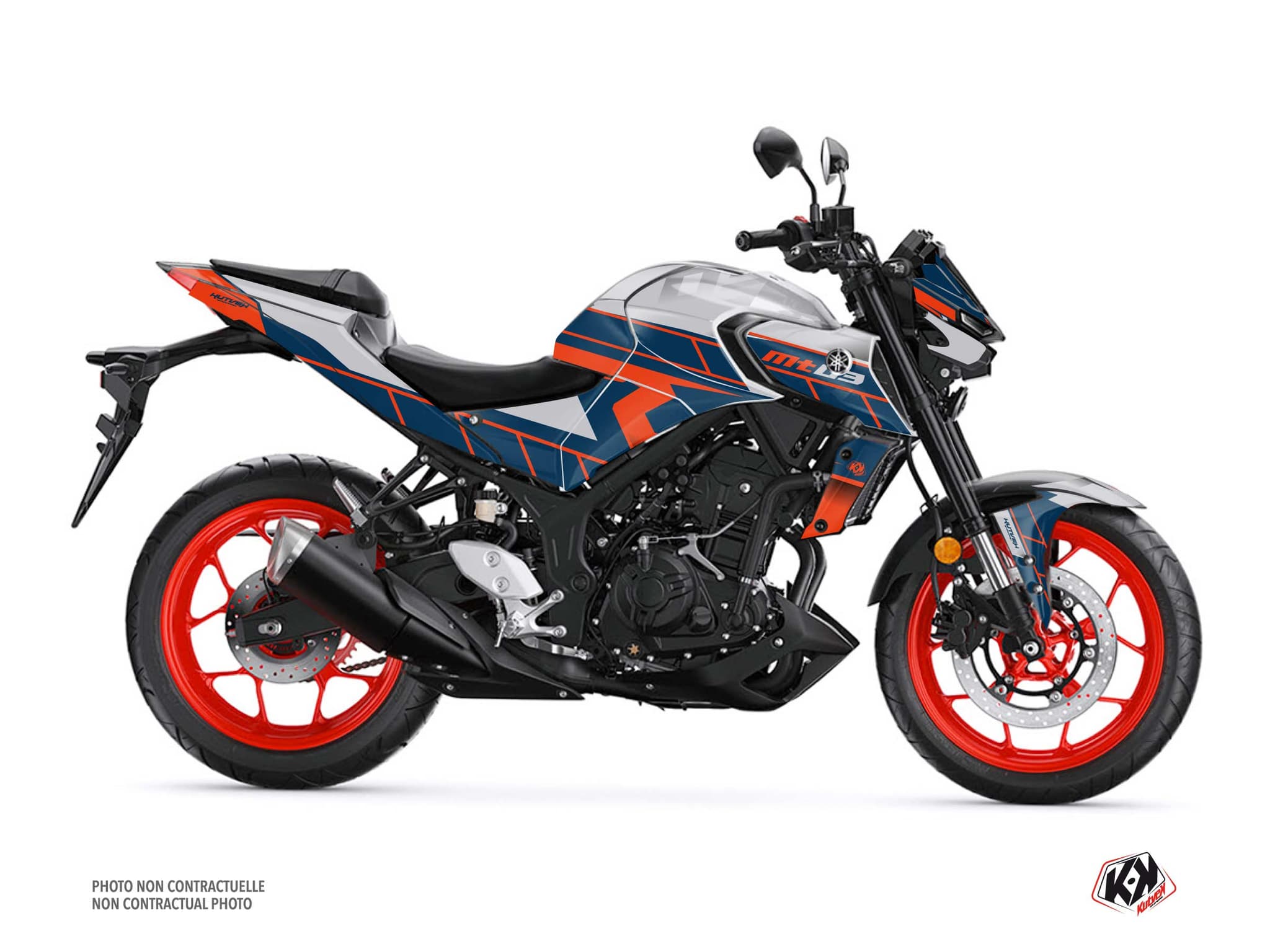 kit graphique moto yamaha mt 03 conquer gris