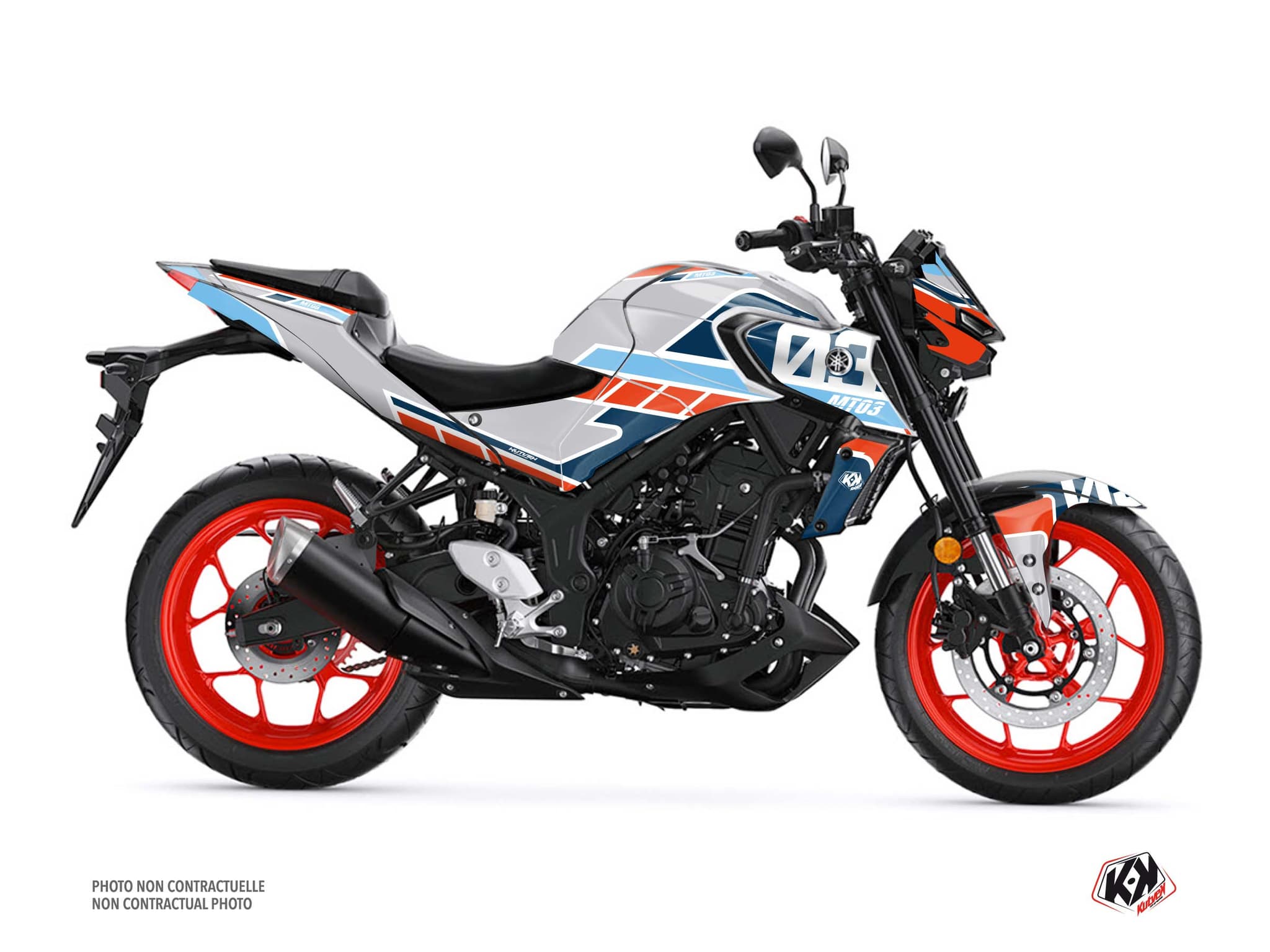 Kit graphique Moto Player Yamaha MT 03 Gris