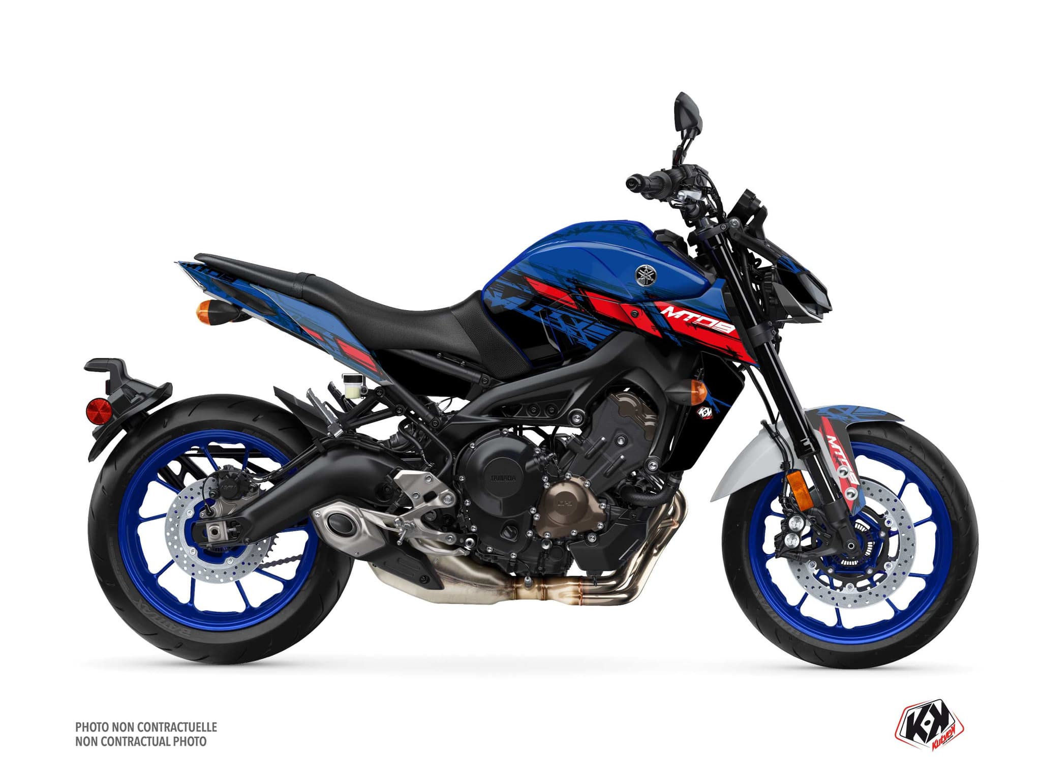 kit graphique moto yamaha mt 09 channel bleu