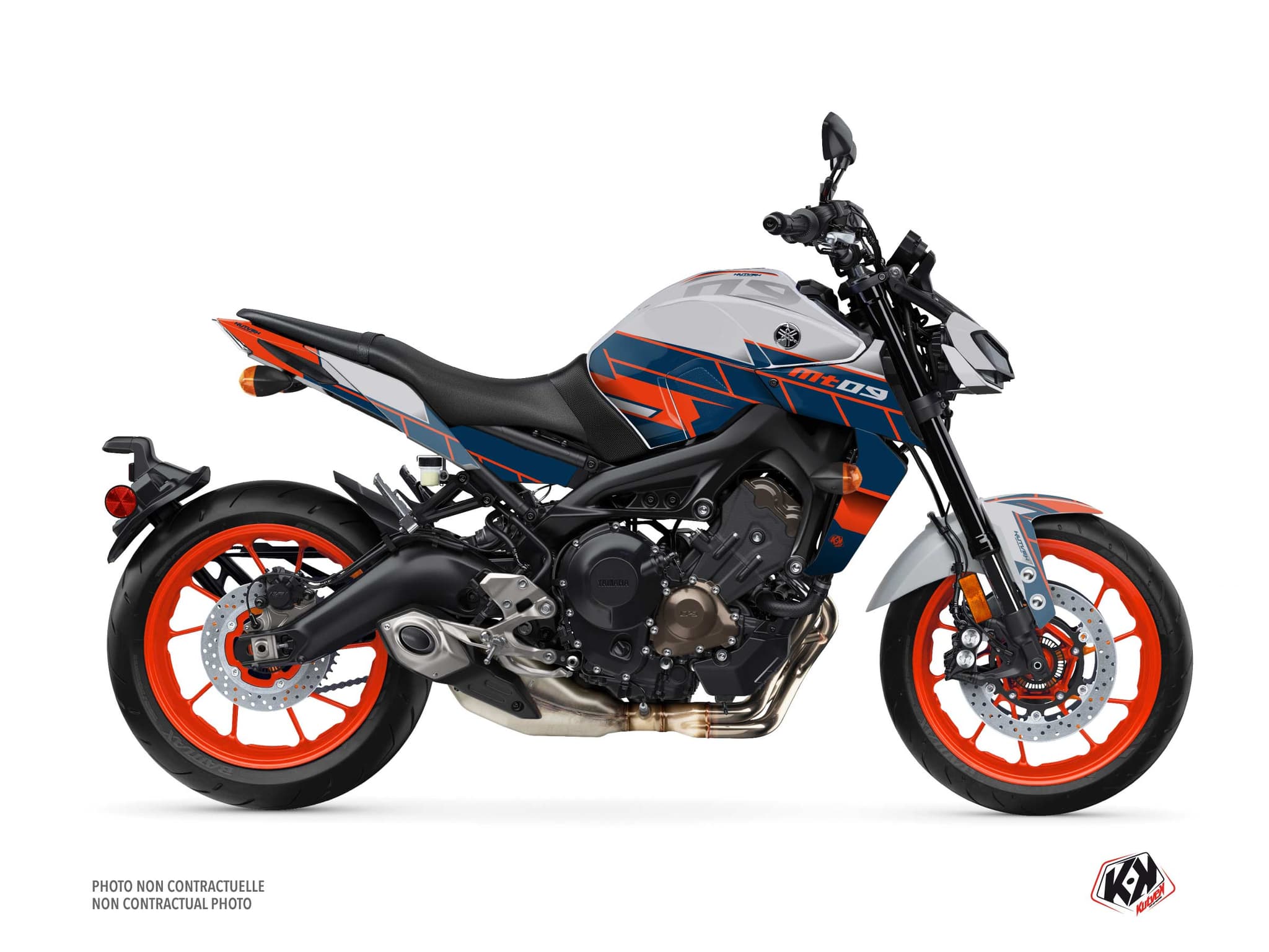 Kit graphique Moto Conquer Yamaha MT 09 Gris