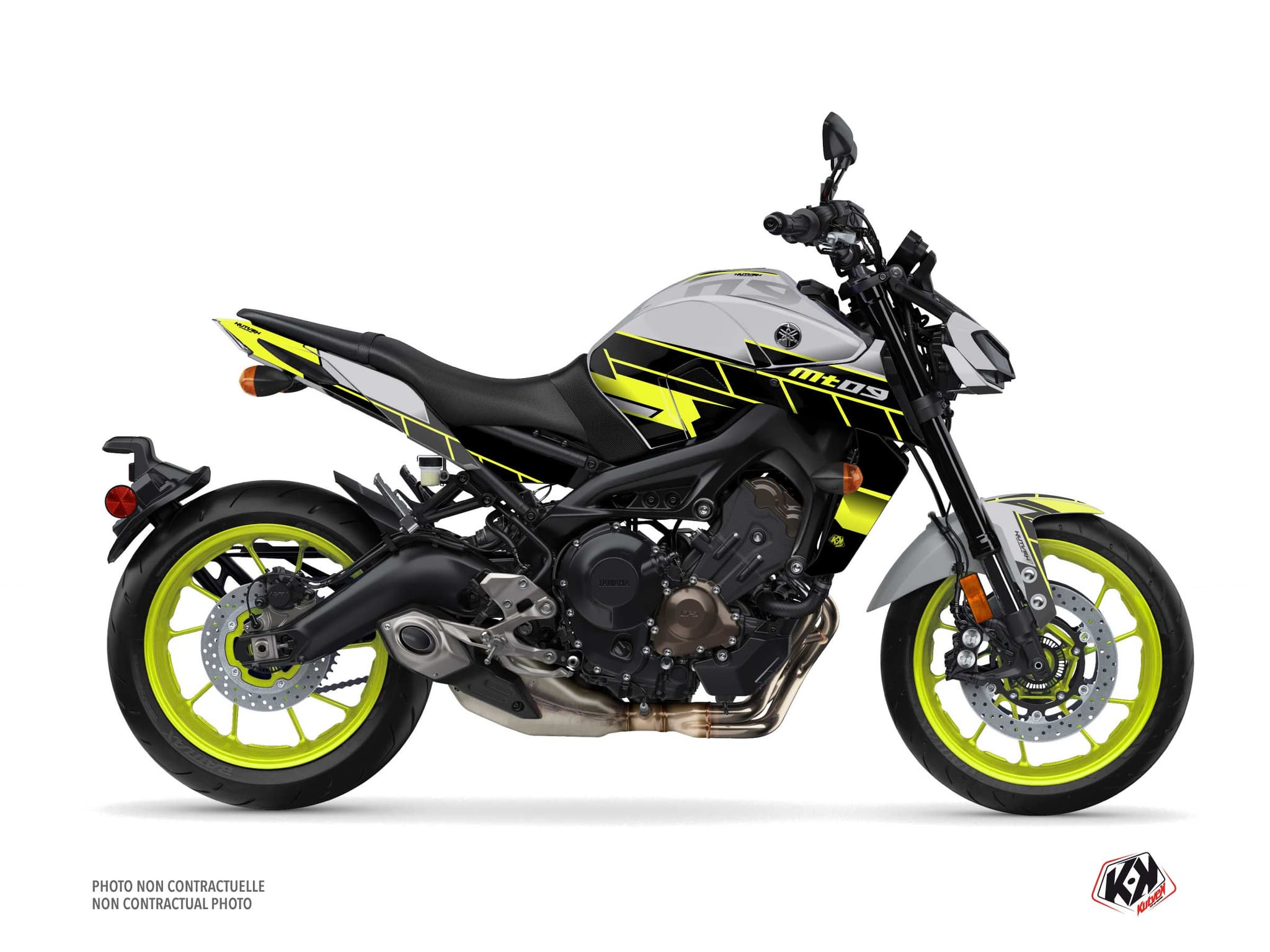 kit graphique moto yamaha mt 09 conquer jaune