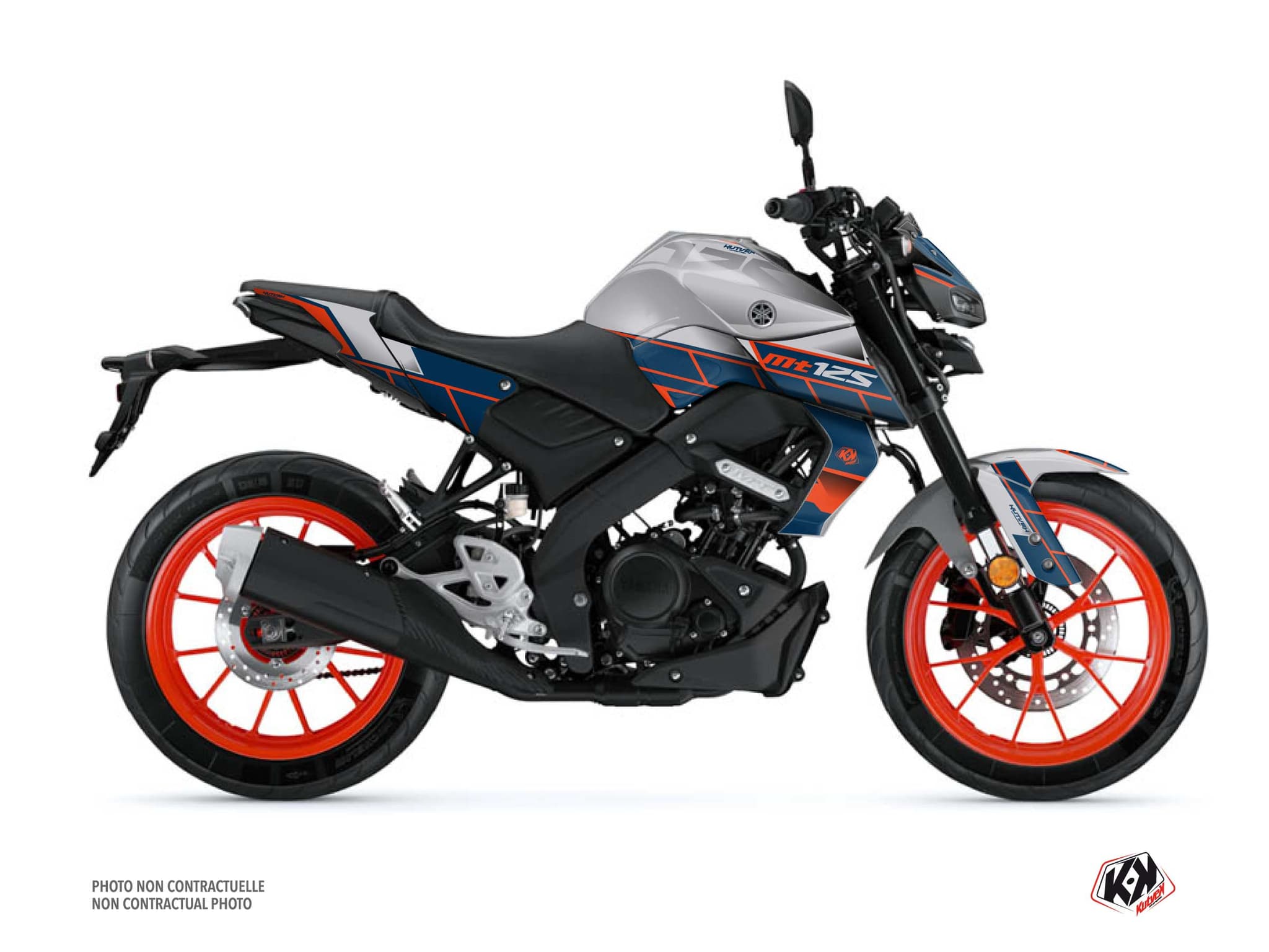 Kit graphique Moto Conquer Yamaha MT 125 Gris