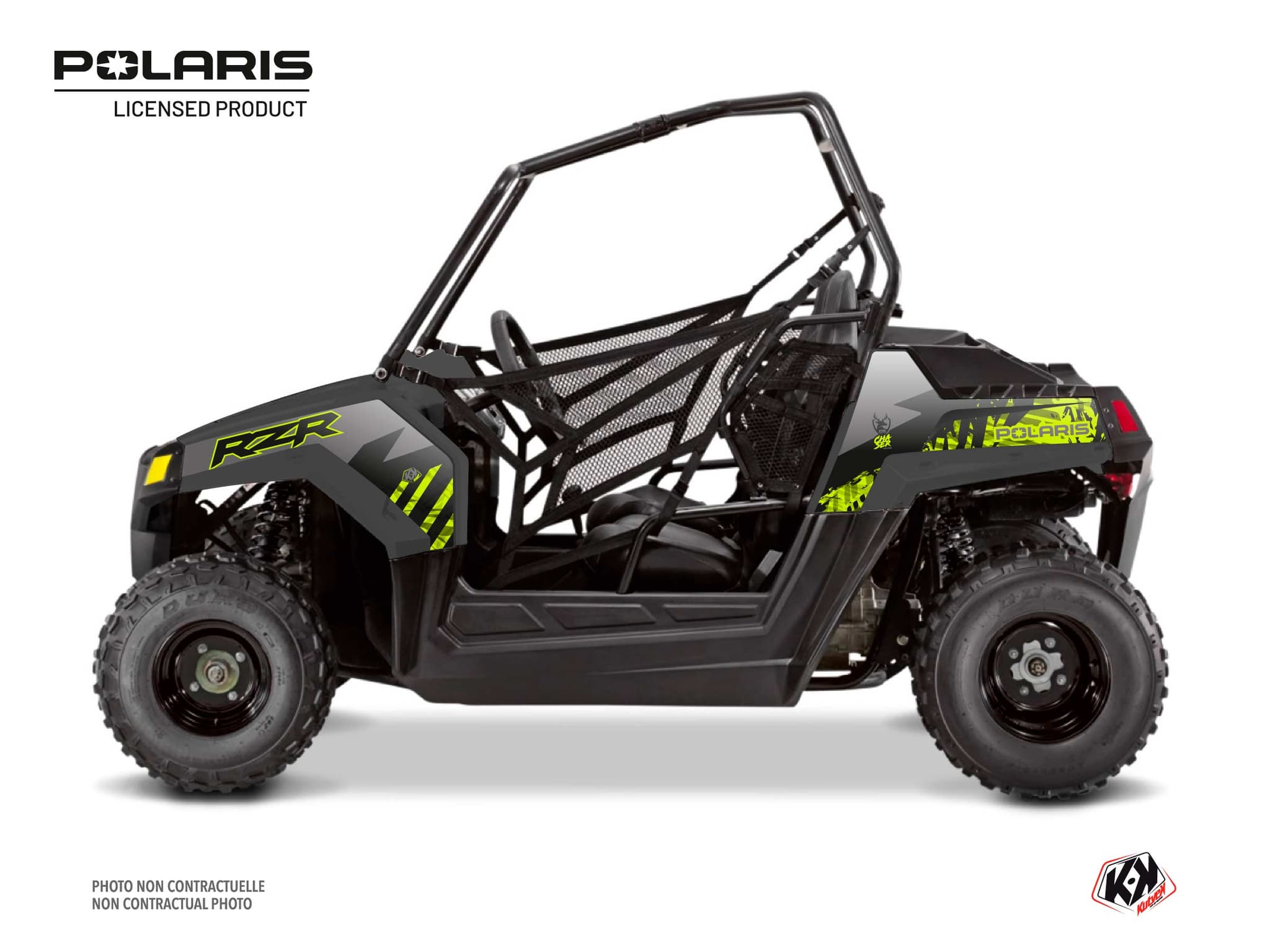 kit graphique ssv polaris rzr 170 chaser jaune