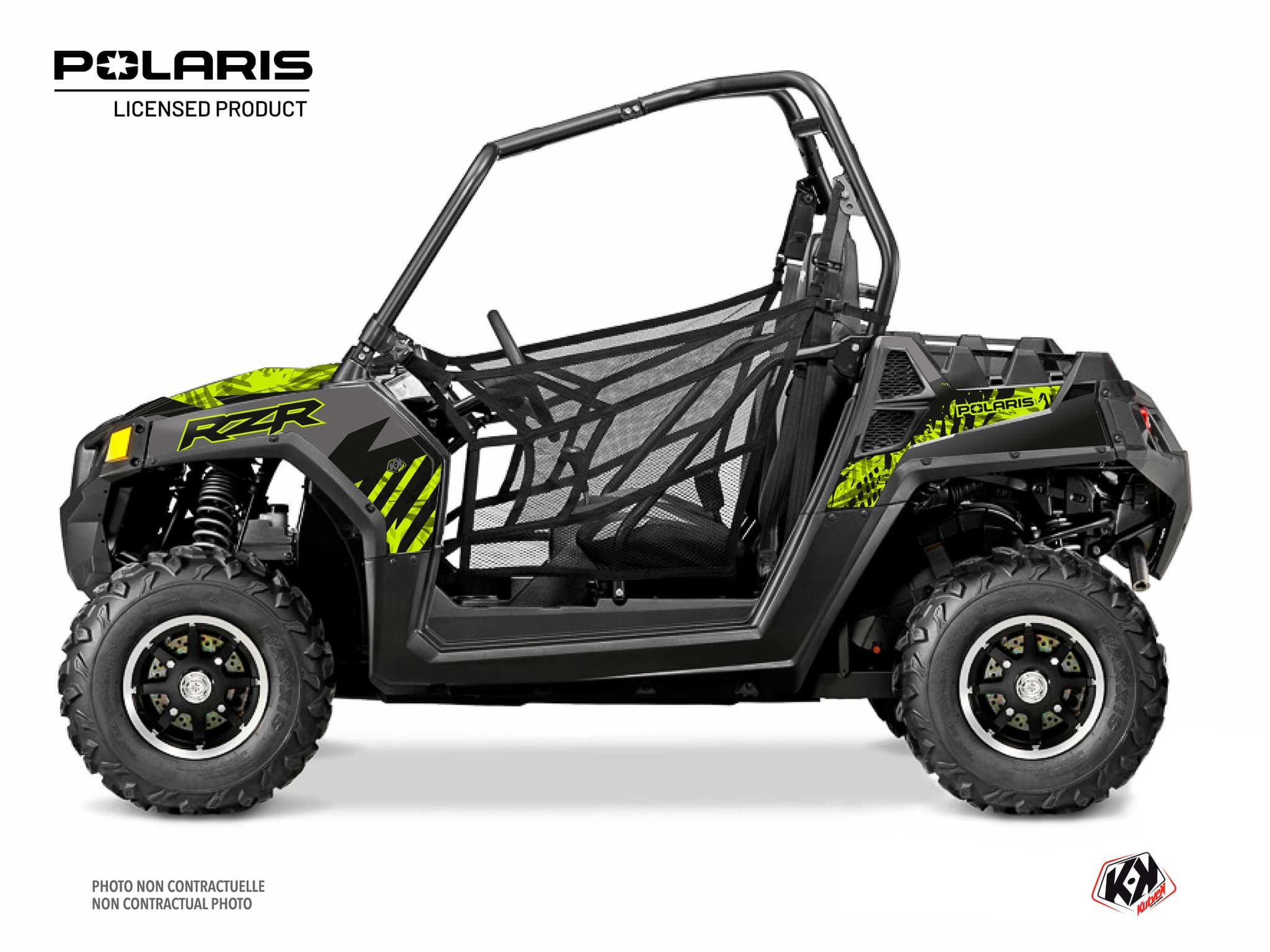 kit graphique ssv polaris rzr 570 chaser jaune