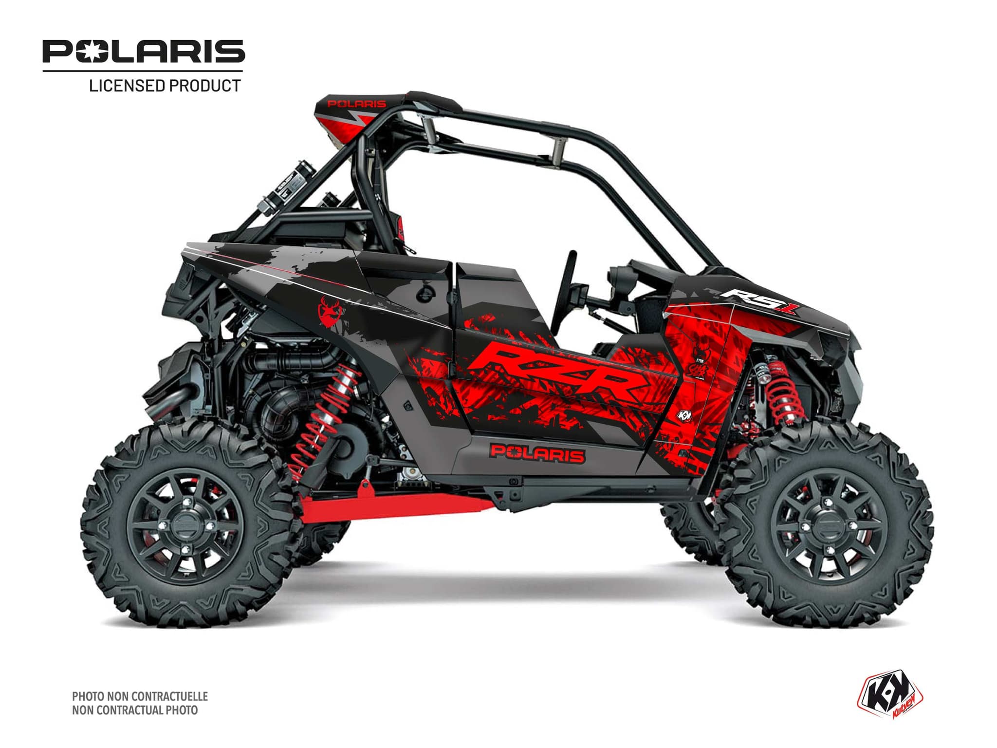 kit graphique ssv polaris rzr rs1 chaser rouge