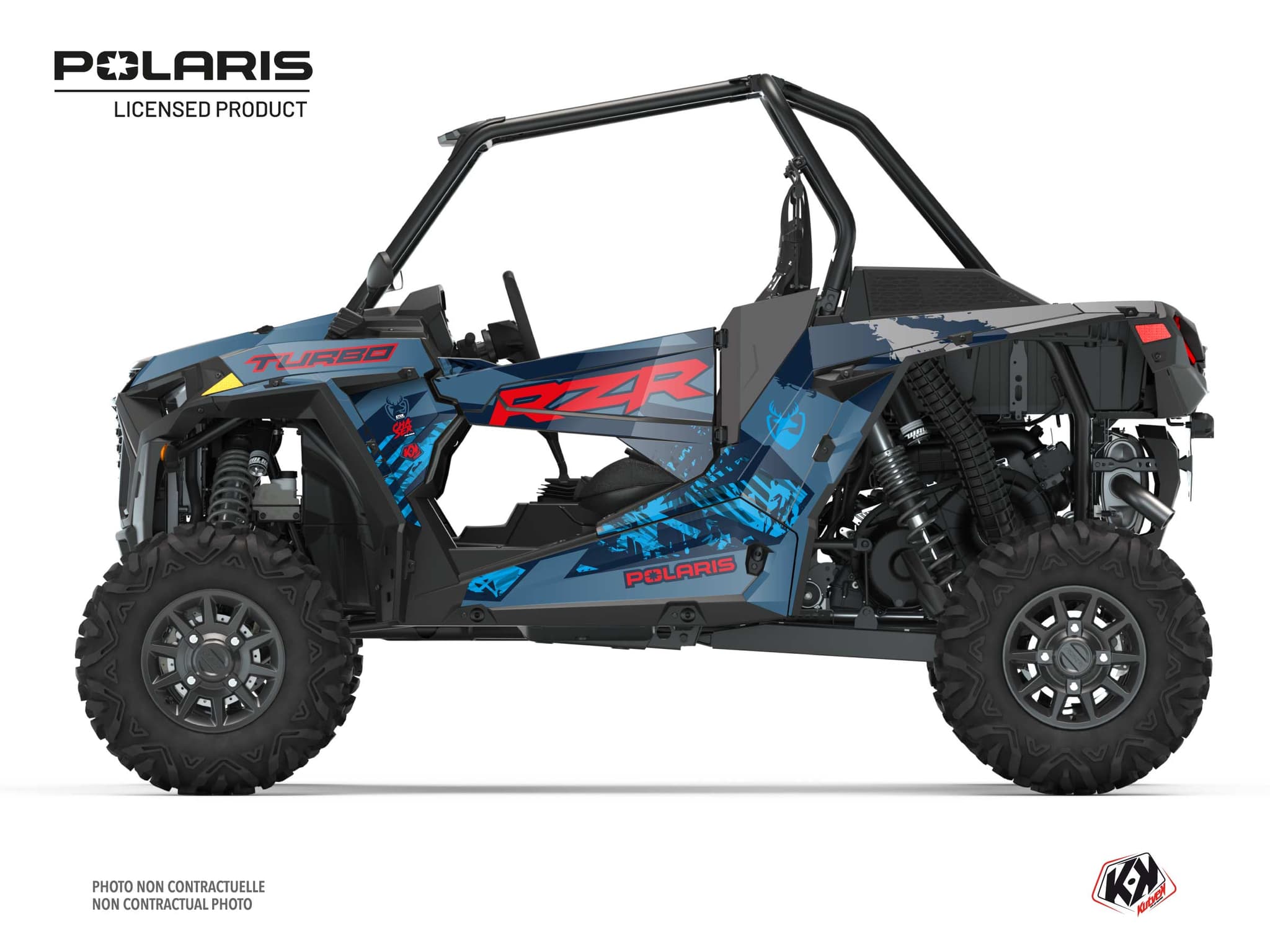 utv polaris rzr xp turbo chaser blue graphic kit | Polaris | Kutvek