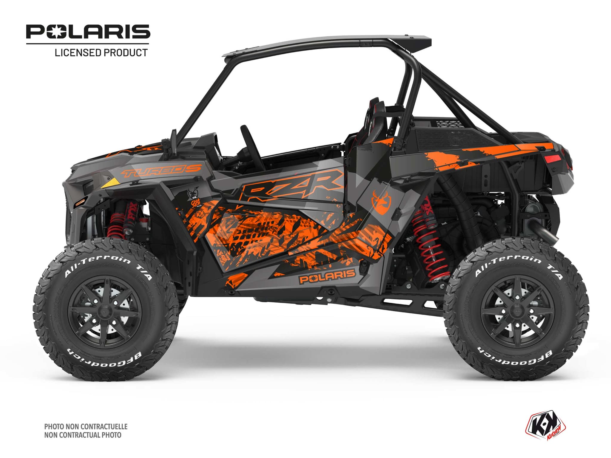 kit graphique ssv polaris rzr turbo s chaser orange