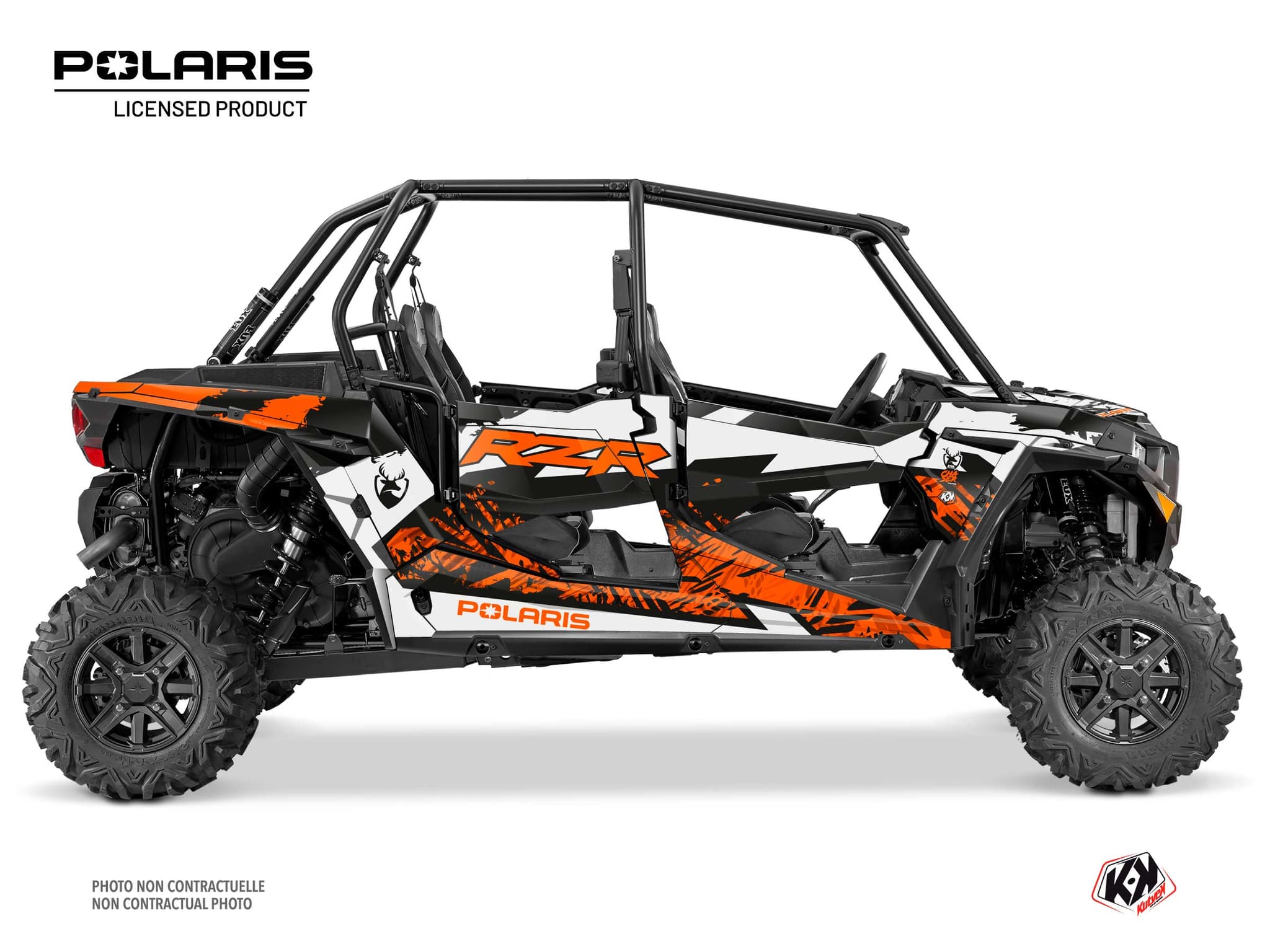 kit graphique ssv polaris rzr s 1000 4 portes chaser orange
